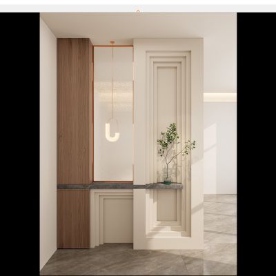 意式 中古风 斯卡帕叠级 冰裂玻璃 入户隔断 玄关