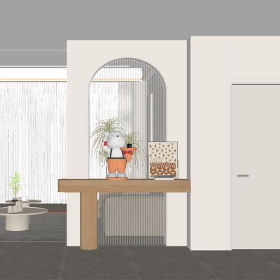 现代玄关过道 隔断