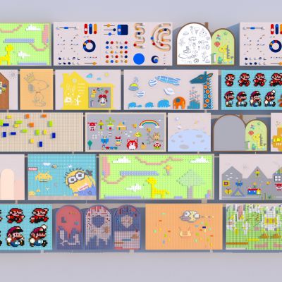 现代儿童背景墙 
