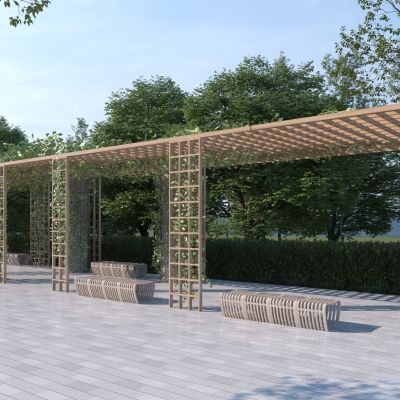 现代廊架 休闲廊架 