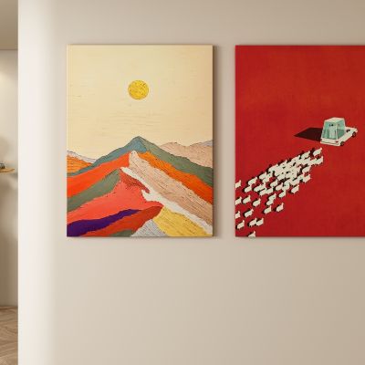 奶油风装饰画 挂画