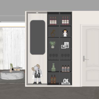 现代玄关隔断 隔断