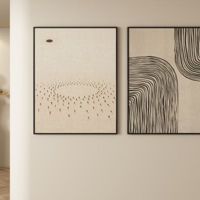 侘寂中古装饰画 挂画