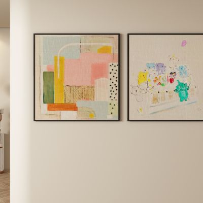 奶油风装饰画 挂画