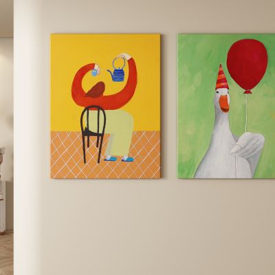 奶油风装饰画 挂画