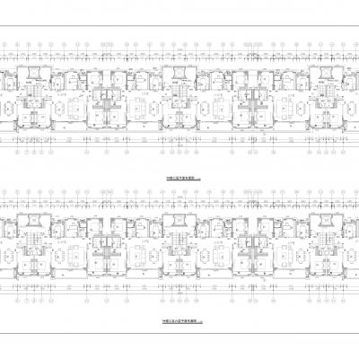 杭州萧山小区室内高层及洋房全套施工图CAD施工图