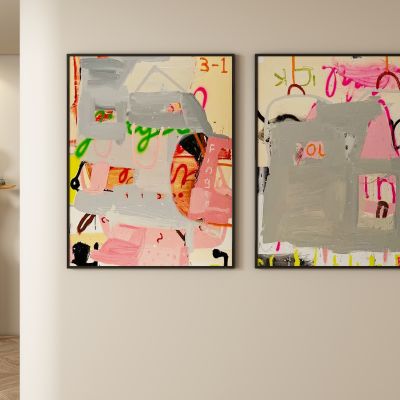 奶油风装饰画 挂画