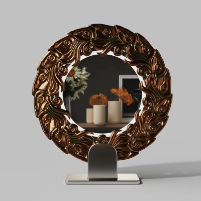 现代雕花化妆镜子