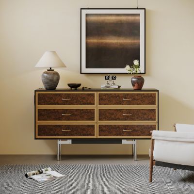 现代复古玄关柜 端景柜玄关柜 矮柜 收纳柜 储物柜 餐边柜3D模型