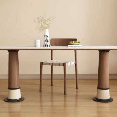 现代中古风长餐桌椅