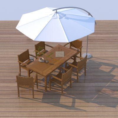 新中式户外桌椅 