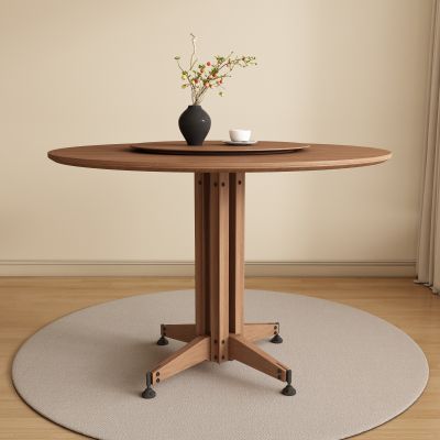 现代中古风圆餐桌