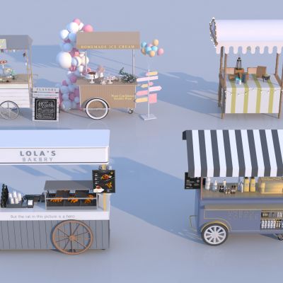 现代摊位 推车摊位