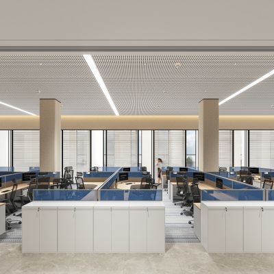现代敞开办公室