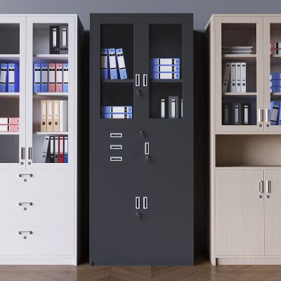 玻璃文件柜档案柜 办公室铁皮柜 资料柜档案盒