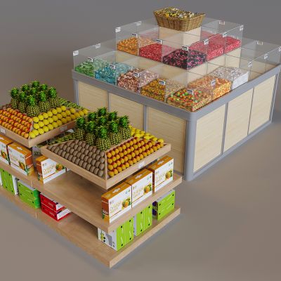 超市水果展示货架 糖果陈列架展柜