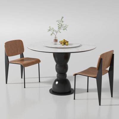 现代中古风餐桌椅