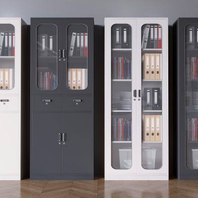 玻璃文件柜档案柜 办公室铁皮柜 资料柜档案盒