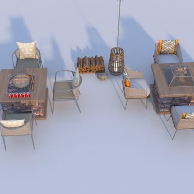 现代户外烧烤架