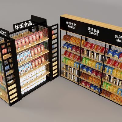 超市食品展示货架 零食陈列架展具