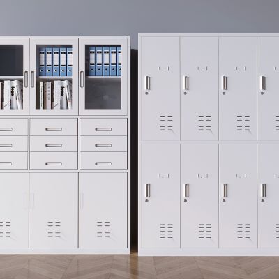 玻璃文件柜档案柜 办公室铁皮柜 资料柜档案盒