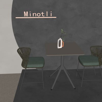 北欧藤编洽谈桌椅 休闲茶桌椅餐桌椅