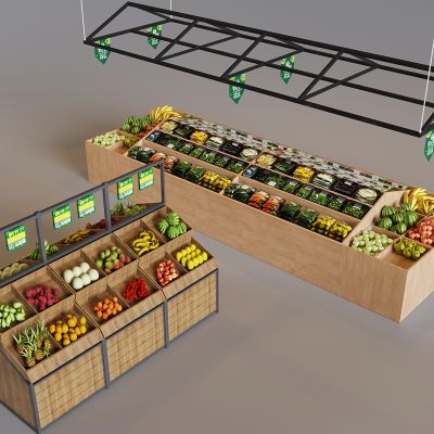 超市水果展示货架 蔬菜陈列架展柜