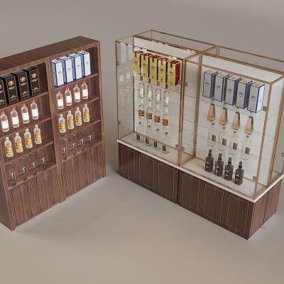 实木酒柜玻璃酒架