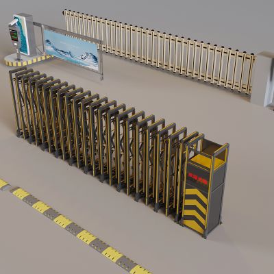 电动伸缩折叠门 道闸门禁机闸机 停车感应升降杆