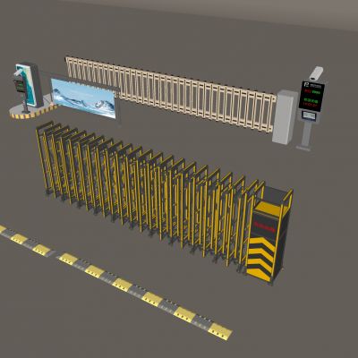 电动伸缩折叠门 道闸门禁机闸机 停车感应升降杆