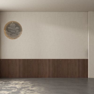 中古风餐厅 茶室背景墙