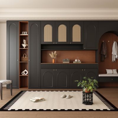 法式复古玄关柜 法式玄关柜鞋柜 入户玄关柜 入户鞋柜