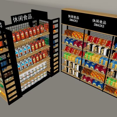 超市食品展示货架 零食陈列架展具
