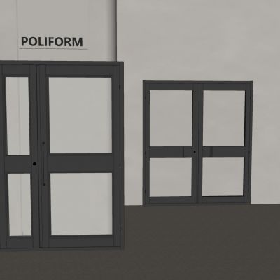 店商铺玻璃平开门 咖啡奶茶店双开门