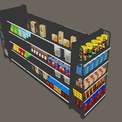 超市零食展示货架 陈列架展柜 薯片饼干食品