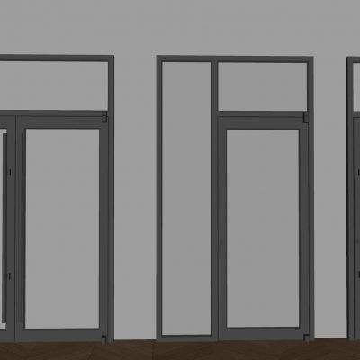 店商铺玻璃平开门 办公室玻璃双开门 玻璃单开门