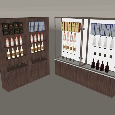 实木酒柜玻璃酒架