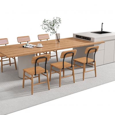 现代中岛餐桌椅