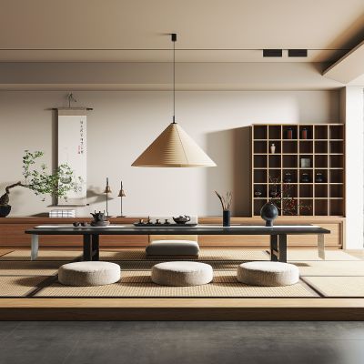 侘寂风茶室3D模型
