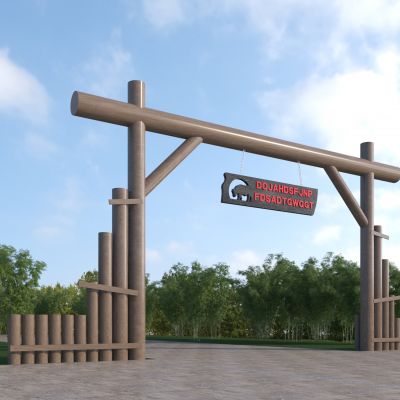 新中式景区大门 