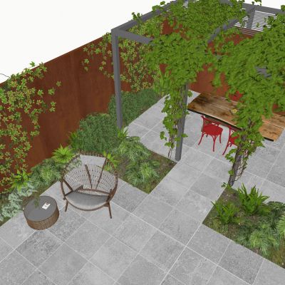 现代庭院花架葡萄架凉亭