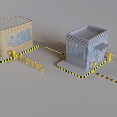 执勤岗亭保安亭 道闸感应升降杆 门禁减速带收费杆