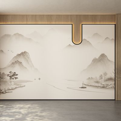 中古风餐厅 茶室 客厅背景墙