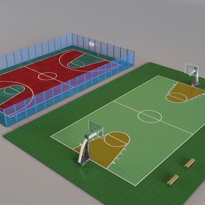 篮球场体育运动场 球场围栏护栏