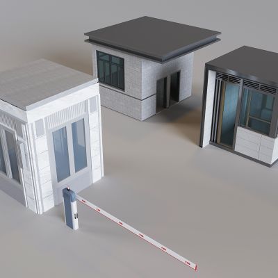 执勤岗亭保安亭 道闸感应门禁机 闸机停车收费杆