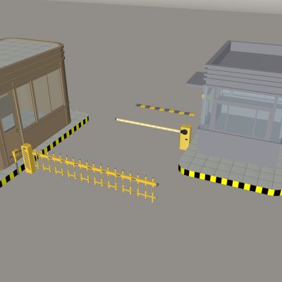 执勤岗亭保安亭 道闸感应升降杆 门禁减速带收费杆