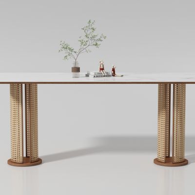 现代中古风长餐桌