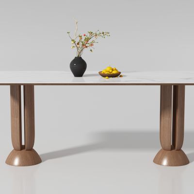 现代中古风长餐桌