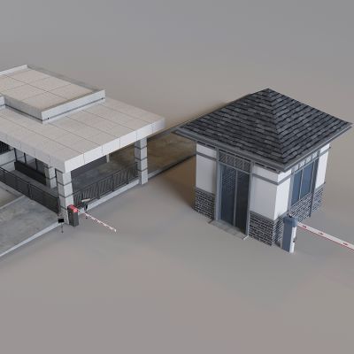 执勤岗亭保安亭 道闸感应门禁机 闸机停车收费杆