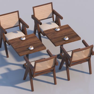 侘寂休闲桌椅 餐桌椅